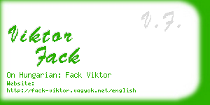 viktor fack business card